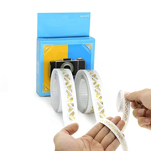 Selbstklebende Fotoecken, Scrapbooking Fotoecken Säurefreie Fotoecken Fotoecken Selbstklebende Etiketten für DIY Scrapbook Fotoalbum Reisetagebuch Erinnerungsbuch 500 Stück