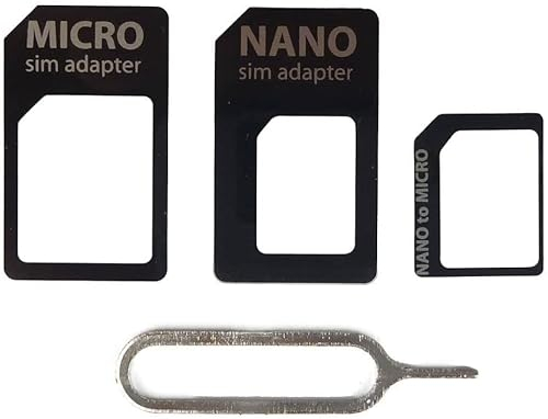 DIGITAL VANGUARD DISCOVERING POSSIBILITIES DV 4 i 1-pack Nano Micro & Standard SIM-kortadapter för mobiltelefon färg svart/vit