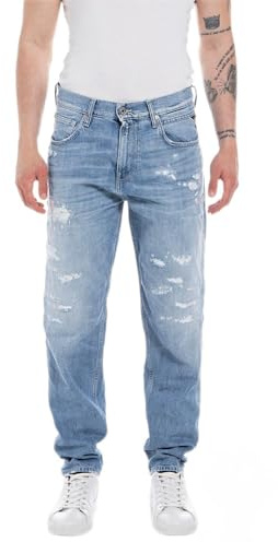 REPLAY M1030 Sandot Jeans, Azul Claro 010, 32W / 34L para Hombre