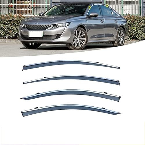 Juego de 4 Deflectores de Viento, Protector de Nieve para Lluvia Y Sol de Baja Acumulación de Calor para Reemplazo de Automóviles para PEUGEOT 508L 2019