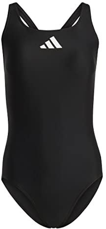 adidas Mujer 3 Bar Logo Swimsuit, Black / White, 44