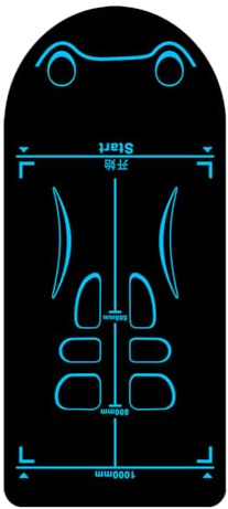 Sichuny Exercise Equipment Mat for Ab Roller Wheel, Non-Slip Abdominal Knee Mat, Home Fitness Floor Pad for Yoga, Pilates, Black and Blue