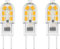 Noobibaba GY6.35 LED G6.35 Glühbirne T4 JC Typ Bi-Pin Sockel, G6.35 LED 12V 1.5 W Warmweiß 3000K, 10W Halogenlampe Ersatz für Startseite Küche Licht, 1,5W Nicht Dimmbar 3-Stück