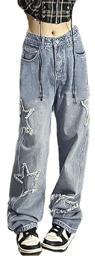YINGWIN Star Jeans dam jeans Y2k jeans baggy boyfriend jeans dam