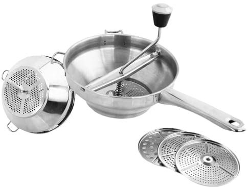 Purée de pommes de terre, moulin à nourriture à manivelle | Presse-tomates Presse-pommes de terre en acier inoxydable avec poignée,Presse-purée ergonomique, machine à sauce tomate pour purée de pommes