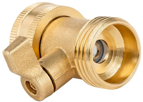 Westinghouse Garden Hose Shutoff Valve, Heavy-Duty Solid Brass, 3/4” GHT, One Extra Rubber Washer