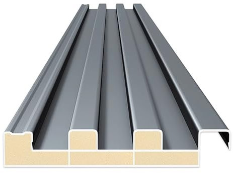 Wellplatten für Dächer, doppeltes Aluminium, Gewächshausverkleidung, Dachterrasse für Hühnerstall, Schatten spendende Pergola-Deckenabdeckung/Winddichte Garagenplatte (grau, L 400 cm (13 Fuß