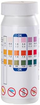 AMSLSIU Striscia reattiva Forniture per la pesca di urina Spittle Indicatore di pH Accessori da laboratorio Tester acidità professionale 3 in 1 Cartina tornasole