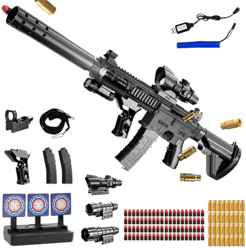 Pistolet Jouet avec balles Souples,Pistolet à Balle Molle,Mousse Jouet Blaster,Blaster en Mousse Souple,l'entraînement en Sécurité ou au Jeu,pour 14 +