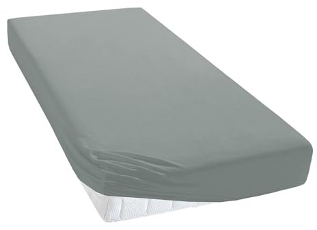 TM MAXX Jersey Spannbettlaken für Baby und Kinder mit Öko-Tex Standard (Anthrazitgrau 037, 80x160) Matratzenhöhe bis 25 cm, Spannbetttuch aus 100% Baumwolle