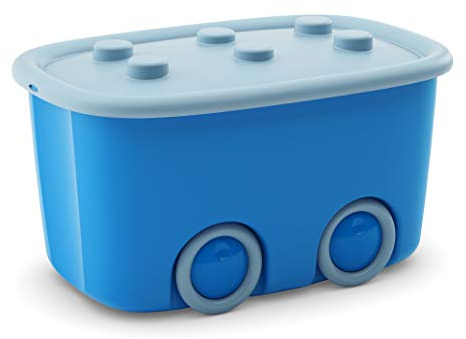 Kis Alto L Aufbewahrungsbox Funny Box 46 Liter in hellblau-blau, Plastik, 58x38.5x32 cm
