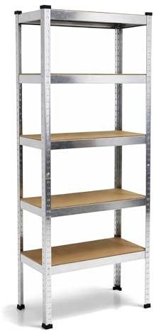 Oypla 500kg Heavy Duty 5 Tier Metal Storage Garage Shelving Racking