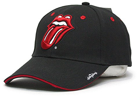 Rolling Stones Official Classic Tongue Baseball Cap Black, Black, One Size