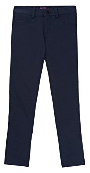 French Toast Girls' Skinny Fit Stretch Ponte Pant, Navy, 7