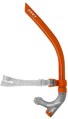 ZONE3 Tuba de Natation orienté vers l'avant, Orange/Gris, Taille Unique