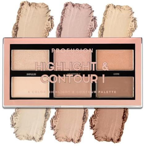 Profusion Cosmetics Highlight & Contour Pallete - Light Medium (buildable and blendable contour shades perfect to define your natural features)