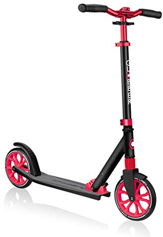 GLOBBER NL 205 Roller – Tretroller Kinder ab 8 Jahre - Scooter 205 mm - ABEC 7 – höhenverstellbar – schwarz-rot
