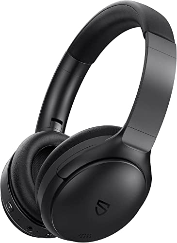 SoundPEATS Bluetooth Headphones, A6 Hybrid Active Noise Cancelling Earphones New Over Ear Headphones, 38 Hours Playtime(ANC Off), USB-C, Foldable Design with Ergonomic Headband, Memory Foam Earcups
