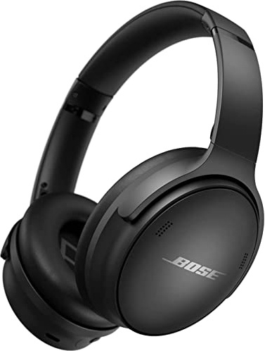 Bose QuietComfort® 45 Bluetooth wireless noise cancelling headphones with microphone for phone calls - Triple Black (Renewed)