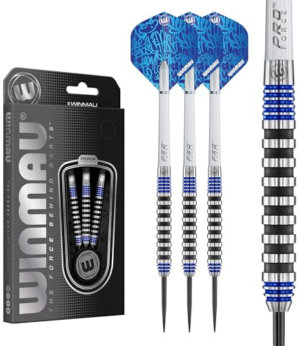 WINMAU Advance 500-serien professionell volfram stålspets dartset med flyg och axlar (stjälkar)