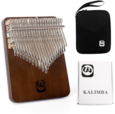 WALTERT 42-Key Kalimba Thumb Piano, Walnut Wood Finger Piano Flat Board Marimba Musical Instrument with Case, Tune Hammer & Song Book for Adults Beginners Music Lovers
