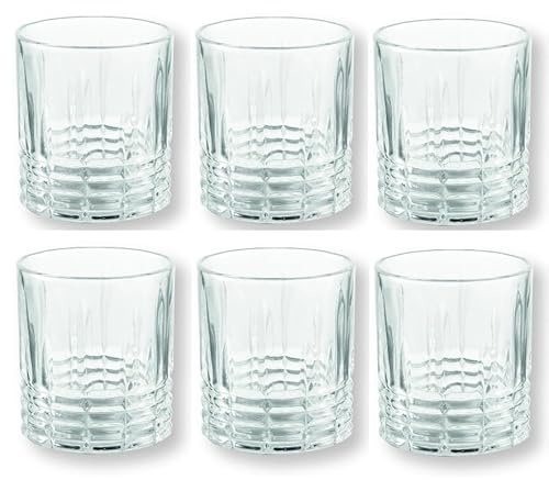 BRANDANI Vaso tumbler agua whisky Linee set 6 piezas vidrio 300 ml