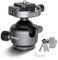 NEEWER GM41 Low Profile Tripod Ball Head, 40mm Metal Panoramic Camera Mount Adapter with 1/4 Arca Type QR Plate Compatible with Peak Design Capture Camera Clip, 360° Swivel & 90° Tilt, Max Load 22lb