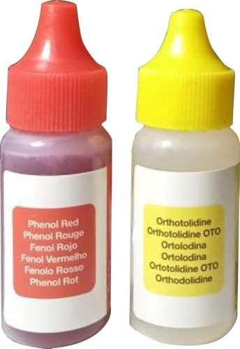 Test Kit Analizzatore Ph e Cloro (Otho/Phenol) 5 Gocce Per Misurare I Valori Di pH e Cloro Dell'acqua Della Tua Piscina Spa O Jacuzzi (Onlissa 5 Gocce)