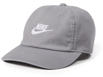 Nike Kid's Club Unstructured Futura Wash Cap, Particle Grey/White, 1SIZE