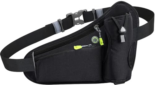 Running Belt with Water Bottle, Waterproof Water Bottle Belts Holder for Running, Hiking, Travel, Outdoor Activities, Adjustable and Lightweight Design