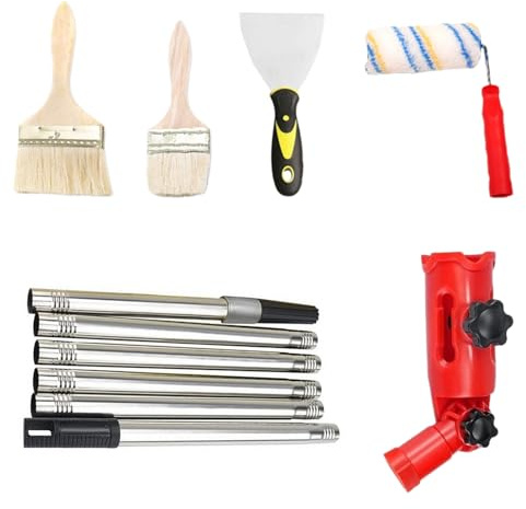 Kit Rullo Di Vernice - Rullo Di Vernice Con Estensione Pennello | Rulli Per Verniciatura Con Angolata Per Ristrutturazione Domestica, Rulli Per Verniciatura Per Superficie 'armadio Per Porta