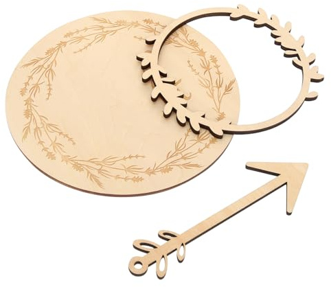 SHINEOFI Disque d'Étape Mensuel en Bois pour -Né, Cartes de Naissance Illustrant Les Étapes Clés, pour Souvenir Naissance et Décoration Chambre Bébé