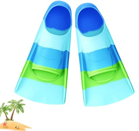 Aletas De Buceo De Silicona, Aletas De Entrenamiento, Aletas De Natación De Silicona para Niños, 100% Silicona, para Tallas 33-35, S, para Entrenamiento De Natación, Entrenamiento En Aguas Abiertas