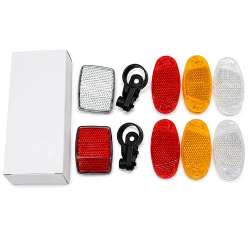 Bicycle Spoke Reflectors – Cat Eye Wheel Safety Reflectors with Steel Clips