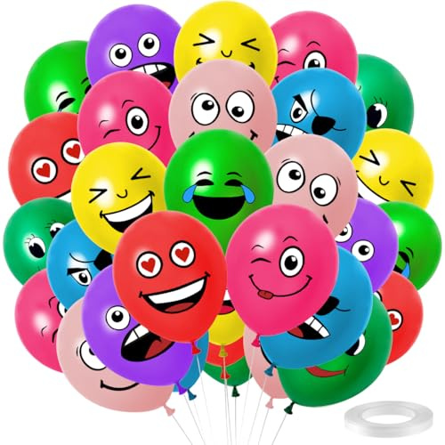 100 stycken känslomässiga ballonger, heliumballonger födelsedag, roliga ballonger