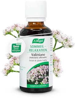 A.VOGEL – Complément alimentaire - Action ciblée Insomnie & Sommeil Réparateur – Relaxant et Sans mélatonine - Extrait de plante fraîche valériane - Valériane gouttes - 50 ml