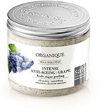 Organique Extracto de semilla de uva antienvejecimiento Azúcar Exfoliante, 200 ml