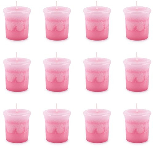 pajoma Votivljus rosenblommor, marmorerat doftljus, 12-pack