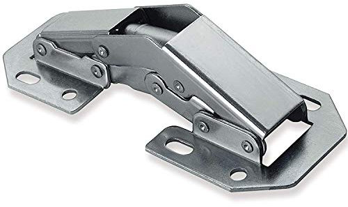 HKB ® Aufschraubscharniere mit Feder, Öffnungswinkel 90°, 105 x 42 x 25mm, Stahl vernickelt, einfache Montage, Hersteller HKB (8 Stück - 105 x 42 x 25mm)