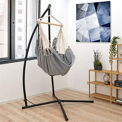 MINGYI Support Chaise Suspendue, Fauteuil Suspendu sur Pied, Support Hamac en Métal, Hauteur 214 cm, Jusqu'à 150 kg (Non Inclus Chaise Suspendue et Hamac), Forme de X