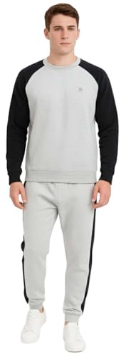 Bahob® Mens Tracksuit Set 2 Piece Sweatshirt and Joggers for Men Fleece Tracksuit Sets Gym Casual Exercise Running Sport Lounge Wear S-XXL (MRTS-151-B, Medium)
