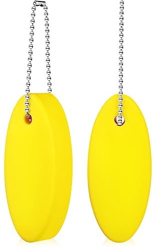 BESPORTBLE Schwimmende Schlüsselanhänger: 2 Stück Ovaler Schwimmer-Schlüsselanhänger Wassersport-Zubehör Zum Bootfahren Schwimmen Tauchen Angeln