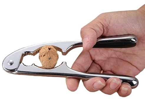 FlYHIGH Schiaccianoci di alta qualità in ferro robusto con manico ergonomico, versione rinforzata 2023, universale per tutte le noci, perfetto per il periodo natalizio