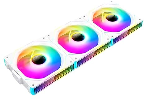 TZMRIT Infinity Mirror ARGB Lüfter 120 mm,Rgb Daisy Chain PC Lüfter,3er-Pack,Weiß