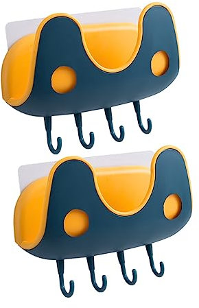 ABOOFAN Topf Montiert 2-teiliger Topfdeckelhalter Küchenbedarf Punch Deckel Rack Einfach Zu Installieren Küchenwand-organizer