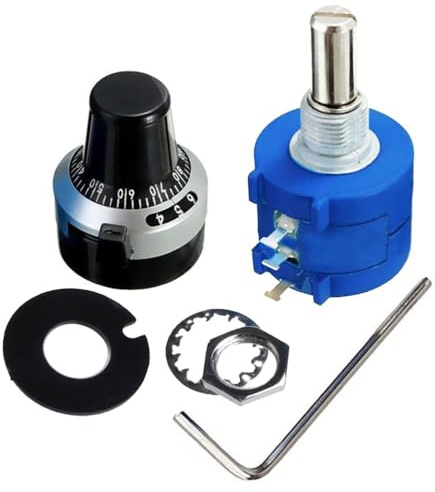 Potenciómetro de precisión multigiro 3590S-2-102L, potenciómetros enrollados de alambre de 10 vueltas de 1 K Ohm, juego de resistencia lineal ajustable con perilla giratoria