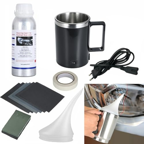 TMoriais Scheinwerfer Reparatur Set - Professionelles Headlight Restoration Kit für klare, sichere Sicht Scheinwerfer Aufbereitung Set Dampf Scheinwerfer Reparatur Flüssigkeit Vapor Headlight Resto