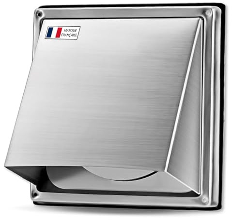 AIROPE Griglia di Ventilazione in Acciaio Inossidabile 125 mm - Resistente alle Intemperie con Valvola di Non Ritorno - Perfetta per Asciugatrice, Cappe, Ventilazioni, Condotti di Scarico