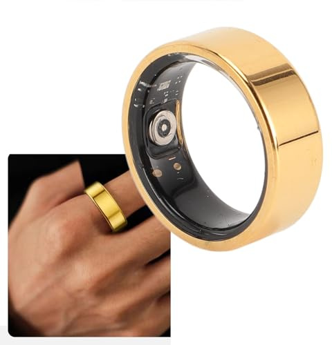 Annadue Anillo Inteligente para Mujer, Anillo Inteligente para Hombre, Rastreadores de Actividad Física con Modos Deportivos, Monitoreo de Ejercicio de Calorías, Anillo de Sueño (Oro)