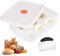 Trendecor Pizzaballenbox mit Deckel, Pizzateig Box mit Edelstahl Teigkarte 31×23×9 cm Teigballenbox mit Datumsaufzeichnung für Pizzaballen oder andere Teigarten Bleiben Sie Frisch